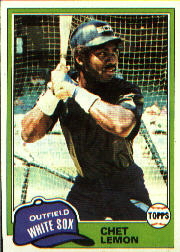 1981 Topps Baseball Cards      242     Chet Lemon